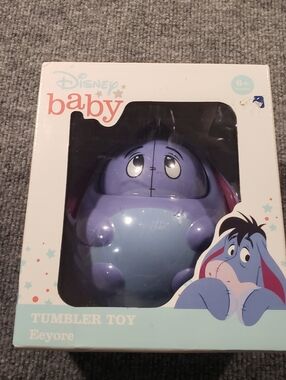 DISNEY BABY EEYORE -POOH-TUMBLER BABY TOY BELL SOUND AGES 6 MONTH & UP NEW